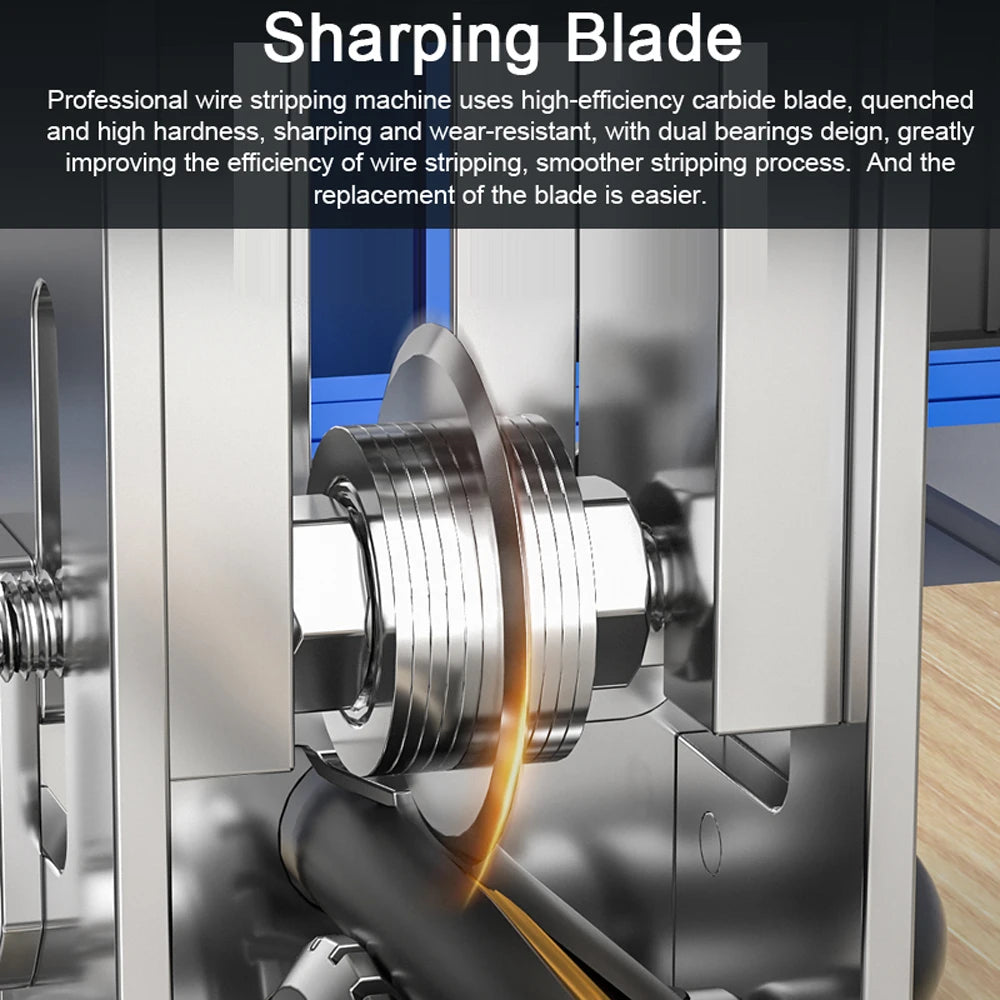 Portable Wire Stripper Manual Wire Stripping Tool 1-25mm Cable Electric Peeling Machine with Hand Crank Hand Electric Drill Peaceful Pleasures Health and Wellness