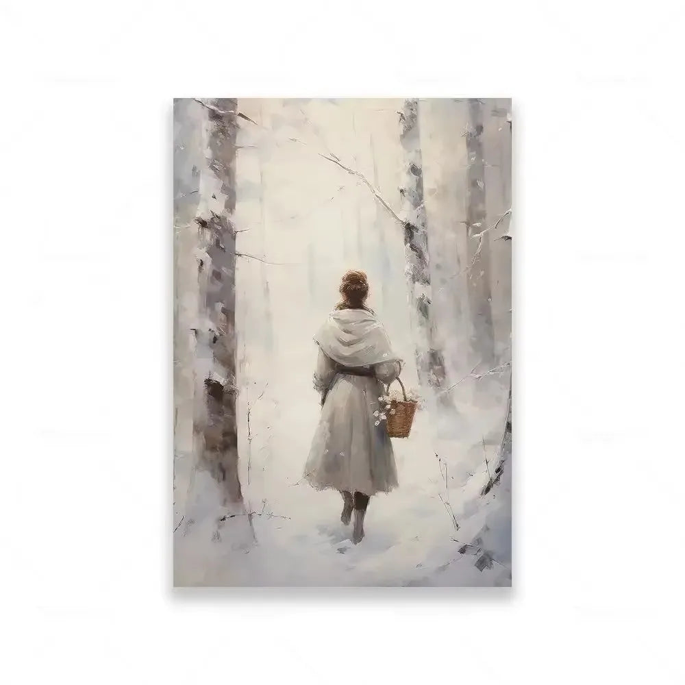 Modern Minimalist Farmhouse Elk Snowman HD Canvas Wall Art Holiday Vibes Poster for Bedroom Living Room Decor Peaceful Pleasures Health and Wellness ZLH5457 50x70cm No Frame