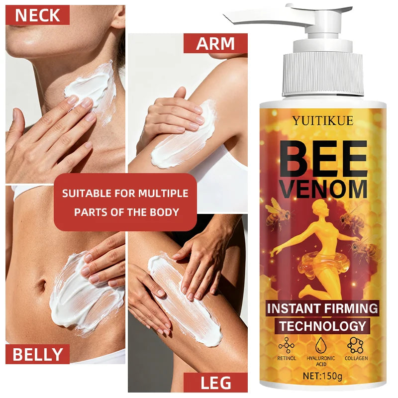 Bee Venom Firming Cream 150g - Instant Firming Technology, for Neck/Arms/Belly/Legs, Light & Smooth Texture Peaceful Pleasures Health and Wellness