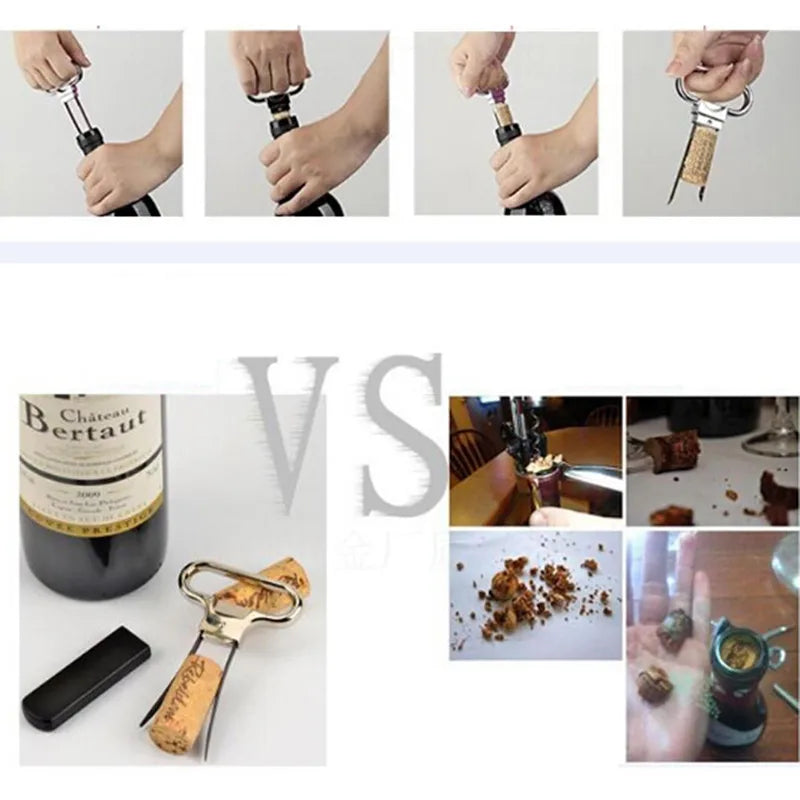 Stainless Steel Wine Bottle Opener & Corkscrew Set