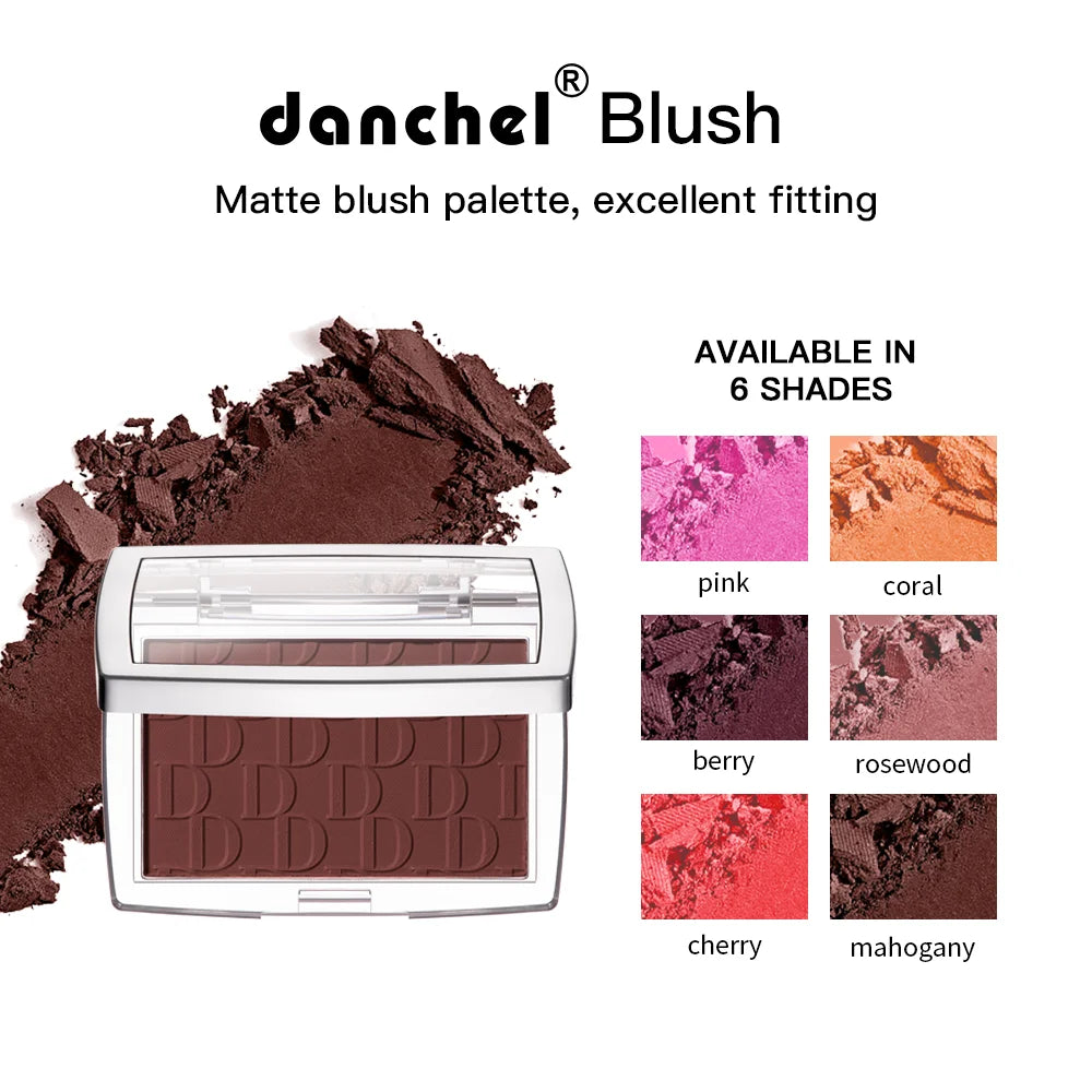 6 Colors Matte Embossed Blush Rosy Blusher Facial Blush Powder High Pigmented Pink Rouged For Cheeks Smooth Cosmetics Peaceful Pleasures Health and Wellness