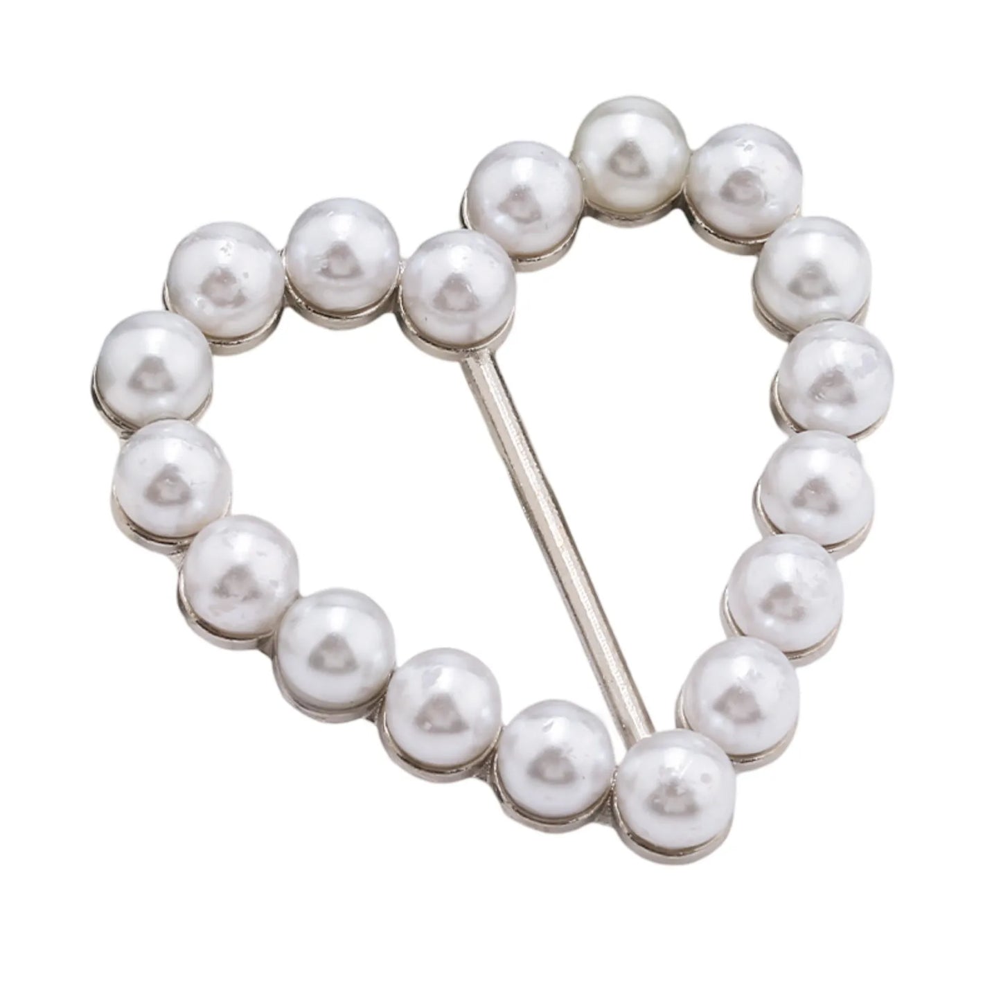 Crystal Pearl Scarf Ring Clip – Shirt Knot Buckle Brooch