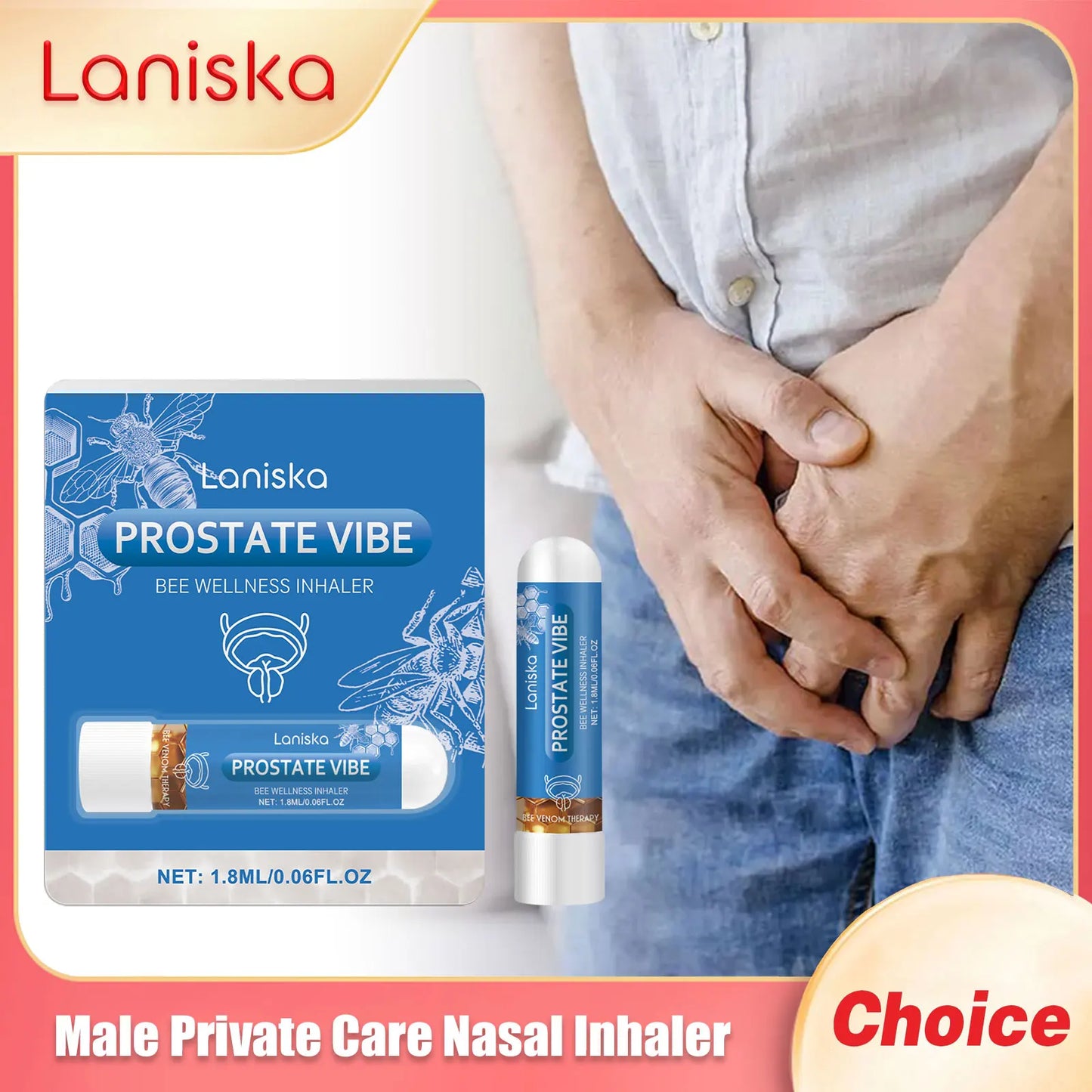 Laniska Men's Essential Oil Nasal Inhaler Stick – 1.8ml