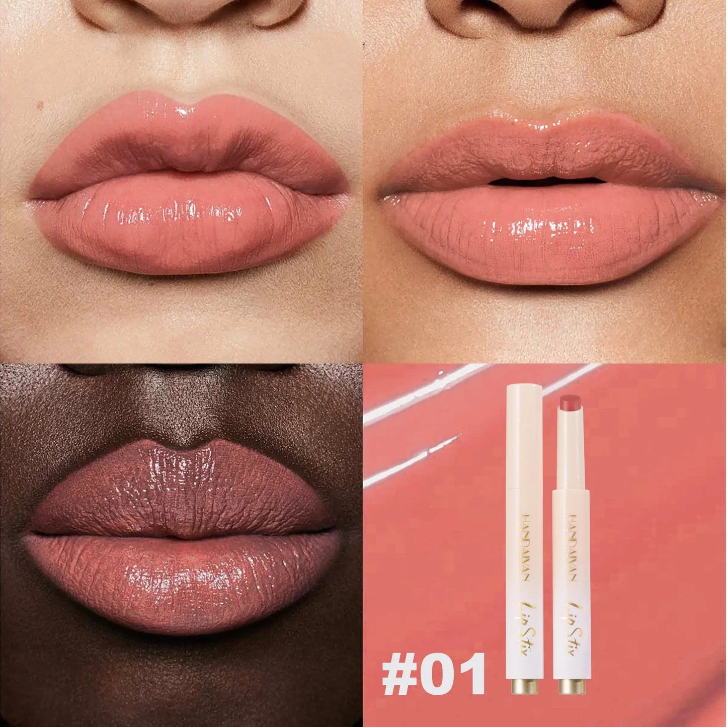 Handaiyan Press-On Jelly Mirror Lip Gloss – Long-Lasting Tint