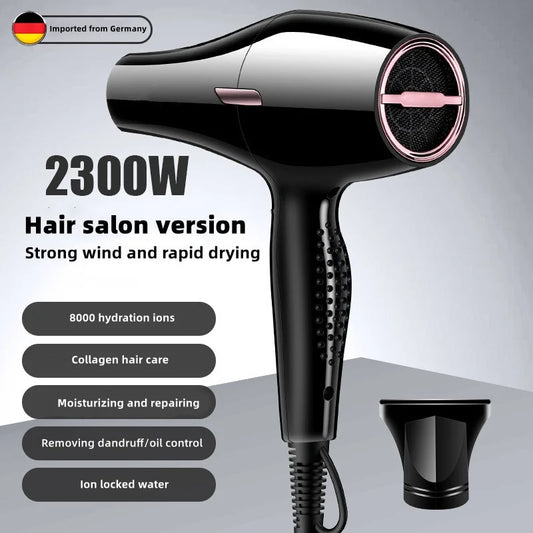 Professional Hair Salon Hair Dryer 3000W High-Power Strong Wind Speed Dry Blue Light Ion Mute Home Salon Hair Styling Tool Peaceful Pleasures Health and Wellness