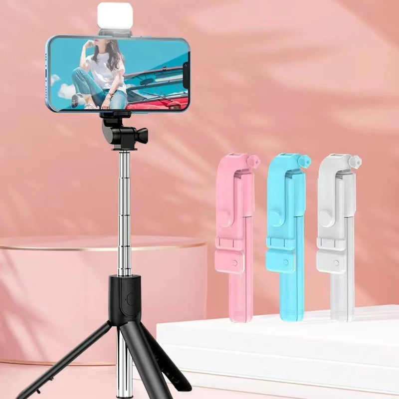 Wireless Bluetooth Selfie Stick Tripod with Remote Extendable Tripod with LED Selfie Light Detachable for Ios Android Smartphone Peaceful Pleasures Health and Wellness