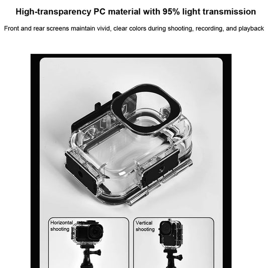 60M Camera Protective Shell Waterproof PC Sports Camera Cover Transparent Tempered Glass For DJI Osmo Action 6 Peaceful Pleasures Health and Wellness Default Title