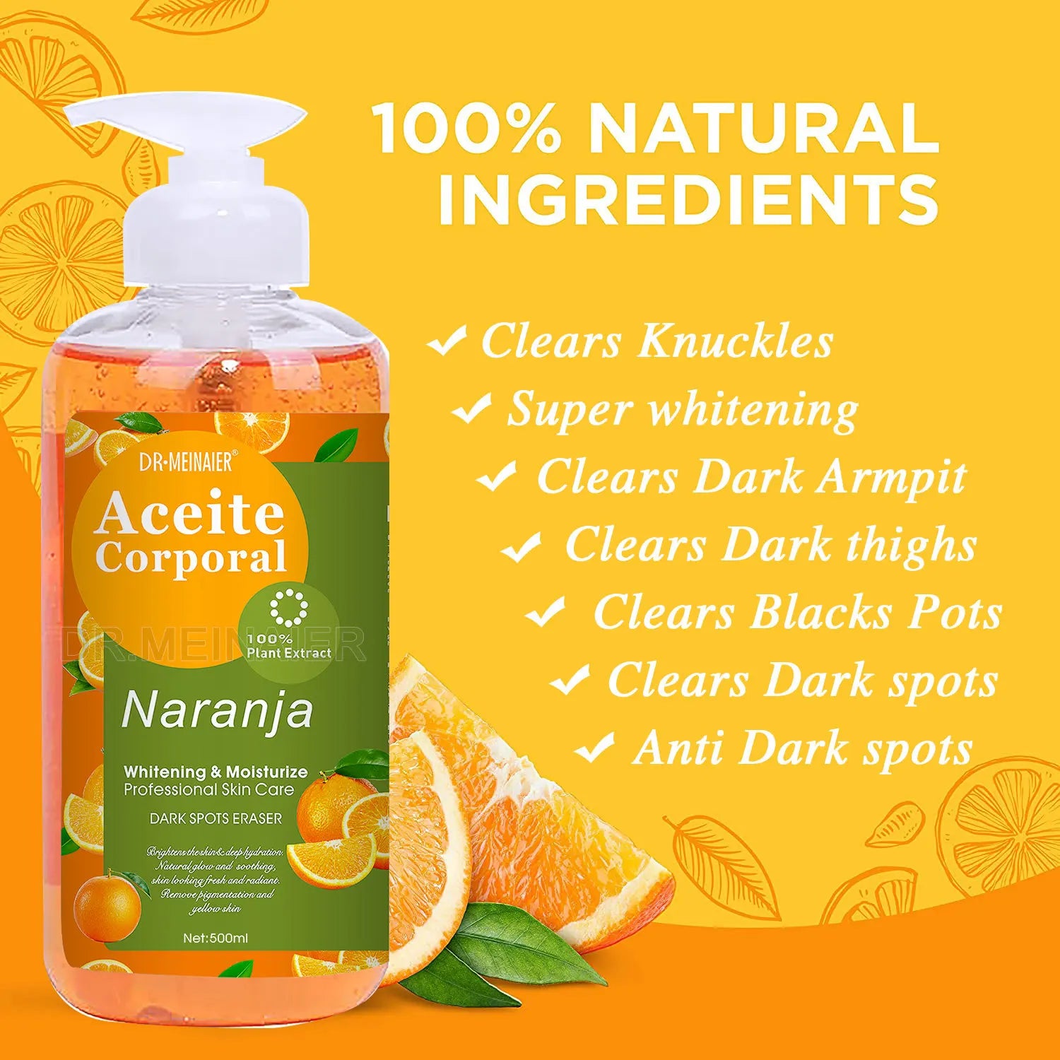 500/118ml Aceite Corporal Whitening Moisturize Professional Skin Care Dark Spots Eraser Repair Facial Body SPA Massage VC Oil Peaceful Pleasures Health and Wellness