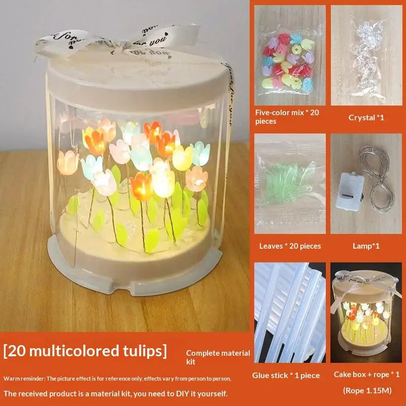 DIY Tulip Night Light Lamp – Handmade Craft Flower Decor Gift DIY Craft Night Light Peaceful Pleasures Health and Wellness MC2