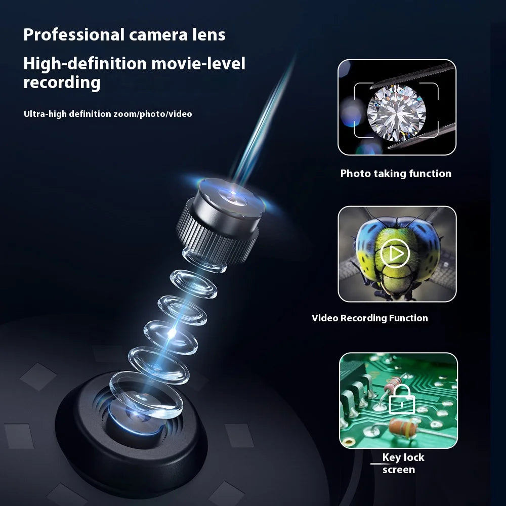 Digital Electronic Microscope Autofocus with 500X Zoom Magnifying 2.8Inch Screen for Coin Microscopio Windows/mac Peaceful Pleasures Health and Wellness