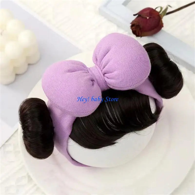 Baby Girl Bowknot Fringe Headband | Soft & Stretchy, Ages 3–12M