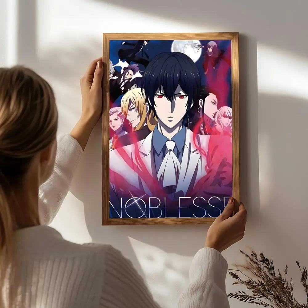 Anime N-Noblesse Poster HD Self Adhesive Waterproof Wall Art Ideal for Home Office Dorm Bedroom Great Gift Peaceful Pleasures Health and Wellness White2 21X30cmNoframe