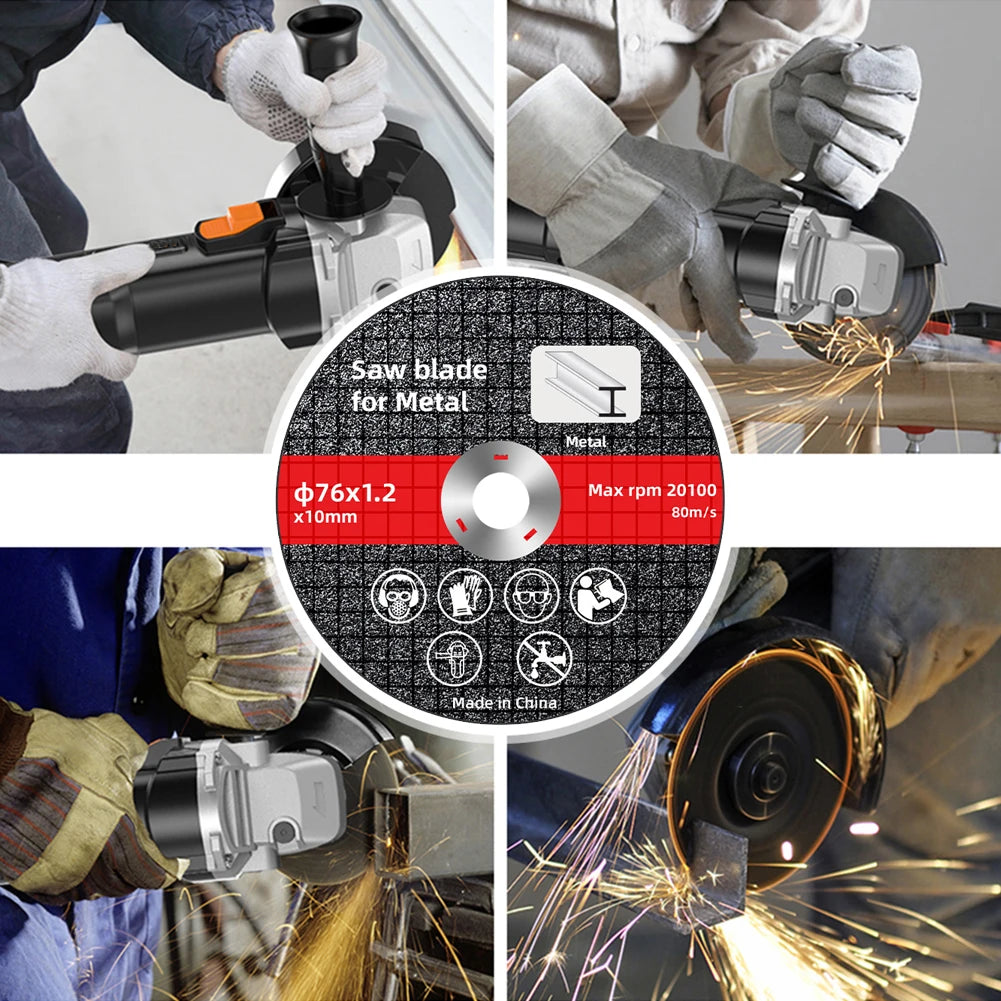 1/10PCS 76mm Metal Cutting Discs High Hardness Electric Cutting Disc Cut Off Circle Wheels Blades Angle Grinder Accessories Peaceful Pleasures Health and Wellness