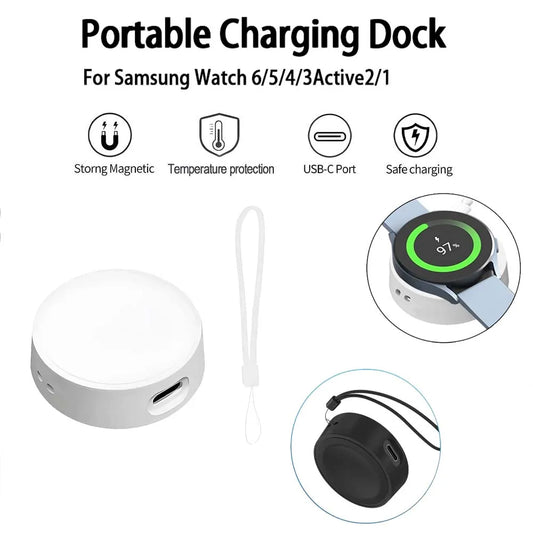 Samsung Galaxy Watch Charger Dock – Series 7/6/5/4/3 & Classic Peaceful Pleasures Health and Wellness