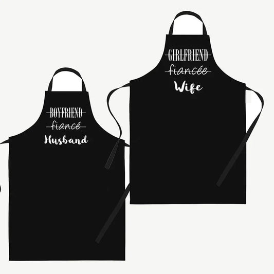 Mr & Mrs Couple Apron Set | Newlyweds Wedding Gift Couple Apron Set Peaceful Pleasures Health and Wellness