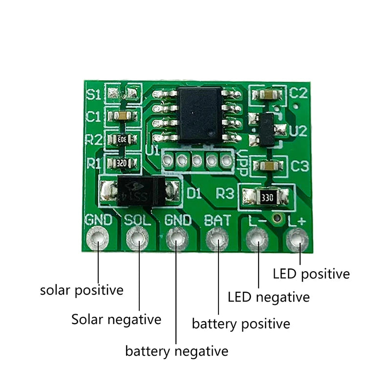 New 1Pc 3.2V 3.7V Solar Lantern Controller Board Solar Lawn Lamp Light Circuit Board Flash Light Circuit Board Peaceful Pleasures Health and Wellness