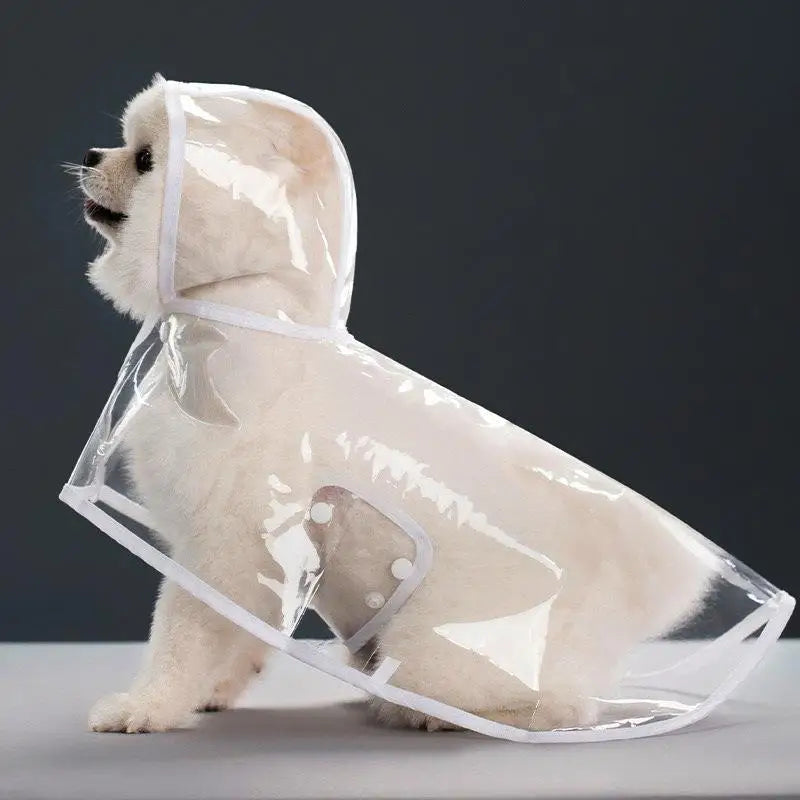 Transparent Waterproof Dog Raincoat XS–4XL | Clear PVC Pet Coat