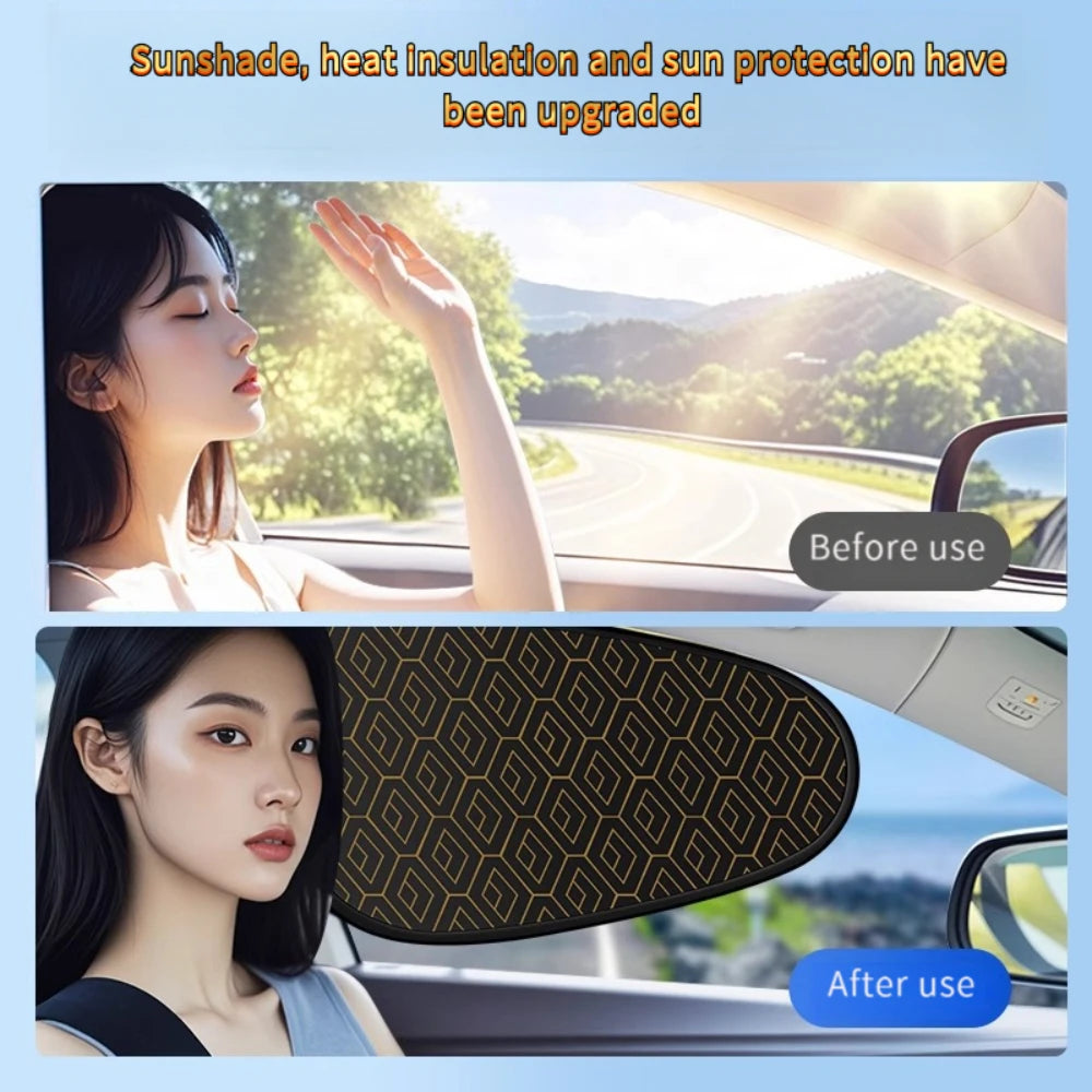 Foldable Car Side Window Sun Shade – 5-Layer UV Cover