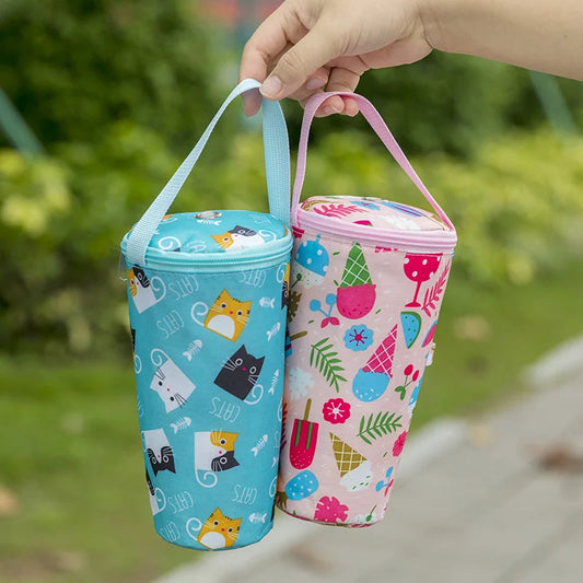 Insulated Milk Tea Tote Bag | Portable Cup Carrier & Umbrella Bag Insulated Drinkware Tote Peaceful Pleasures Health and Wellness