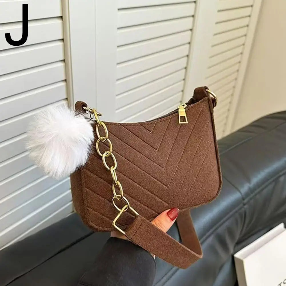 Mini Felt Saddle Bag – Women's Shoulder & Underarm Handbag