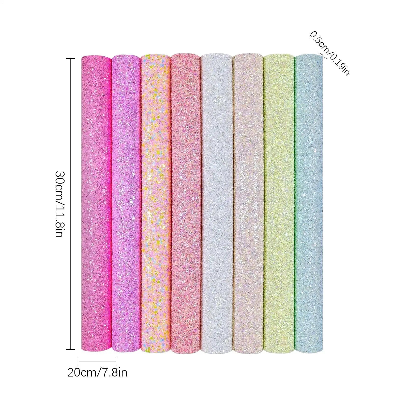 A4 Glitter Sequin Sheets 8-Pack | Iron-On Craft Fabric Craft Sequin Sheets Peaceful Pleasures Health and Wellness