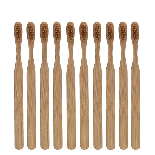Bamboo Toothbrush Set | Soft Bristle, Eco-Friendly 1 or 10 Pack Bamboo Toothbrush Peaceful Pleasures Health and Wellness