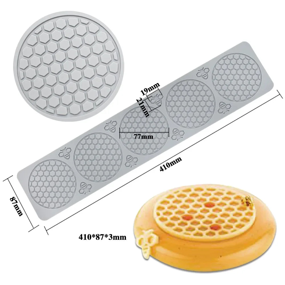 Honeycomb Mousse Cake Mold DIY Chocolate French Dessert Decoration Baking Silicone Mold Kitchen Baking Tool Peaceful Pleasures Health and Wellness MCM-281