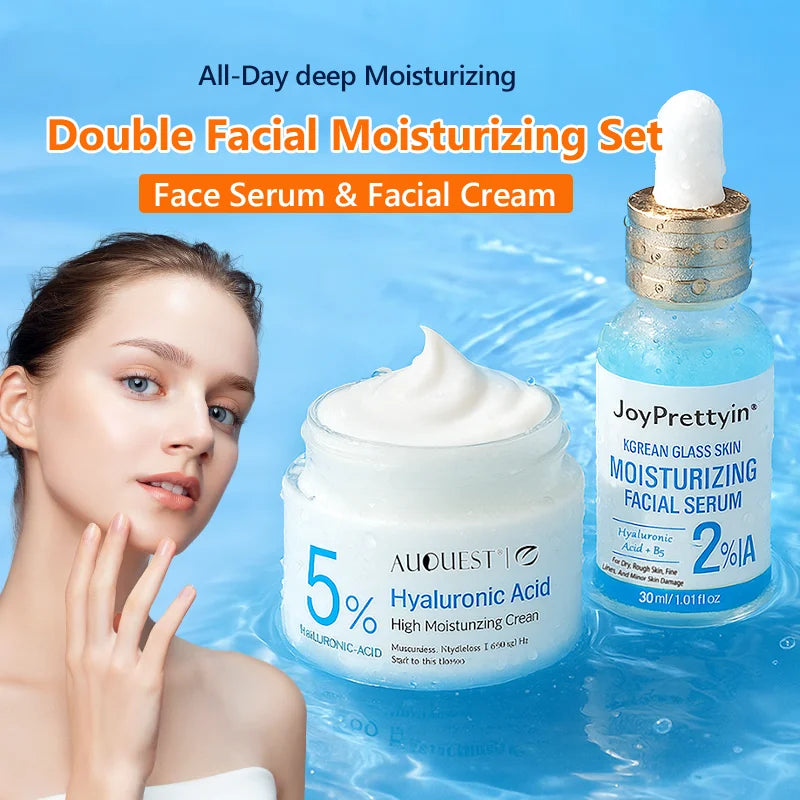 AUQUEST Hyaluronic Acid Face Serum & Cream Set | Deep Hydration