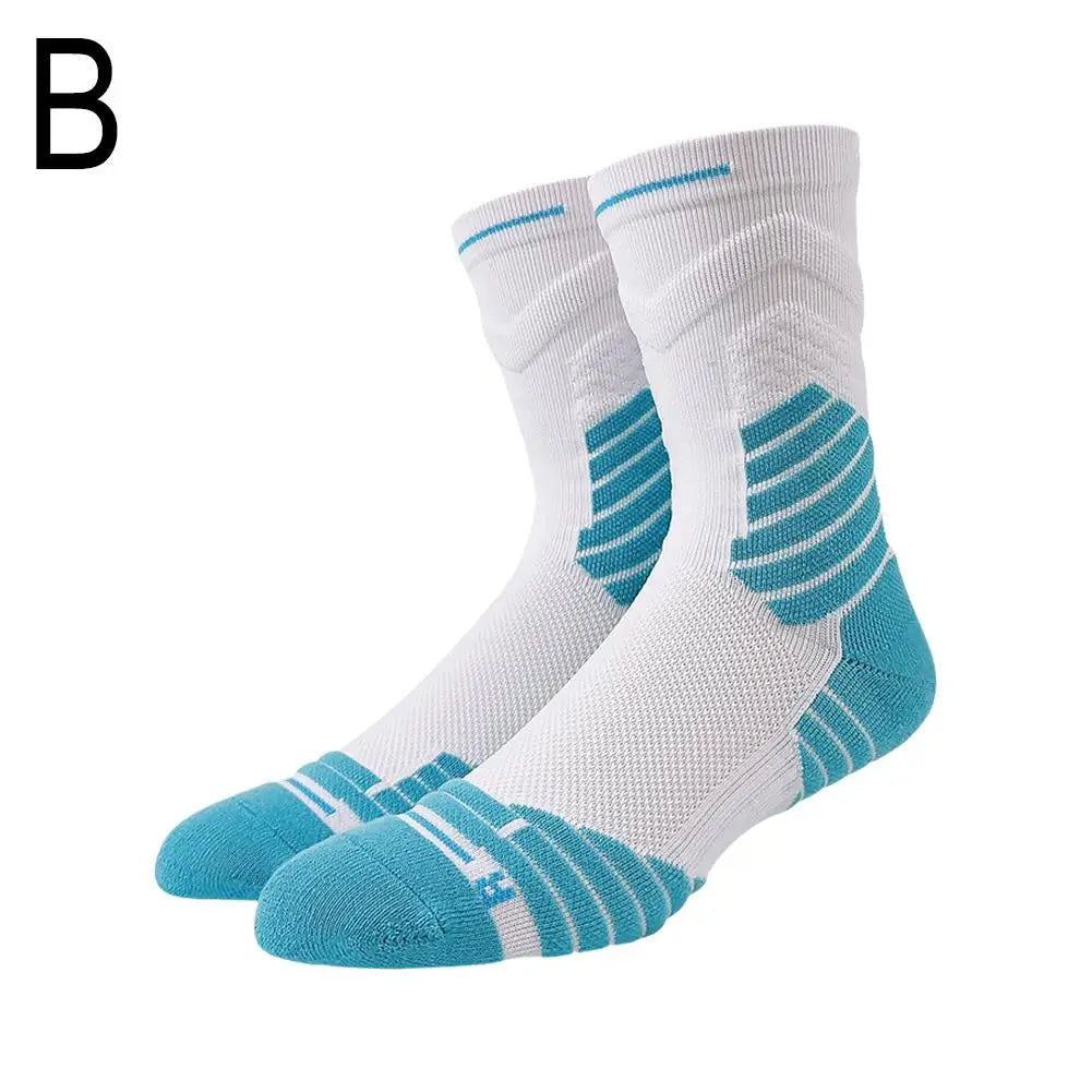 Men's Elite Thick Basketball Socks – High-Top Towel Bottom