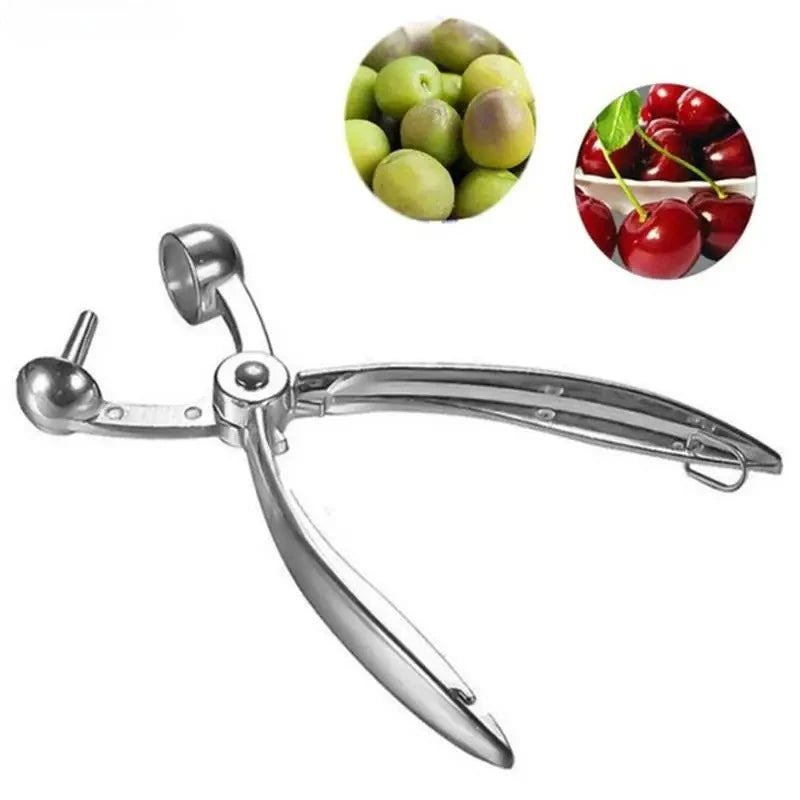 Aluminum Fruit Pit Remover New Creative Kitchen Fruit Gadgets Cherry Pit Remover Household Accessories Cherry Pit Remover Clip Peaceful Pleasures Health and Wellness