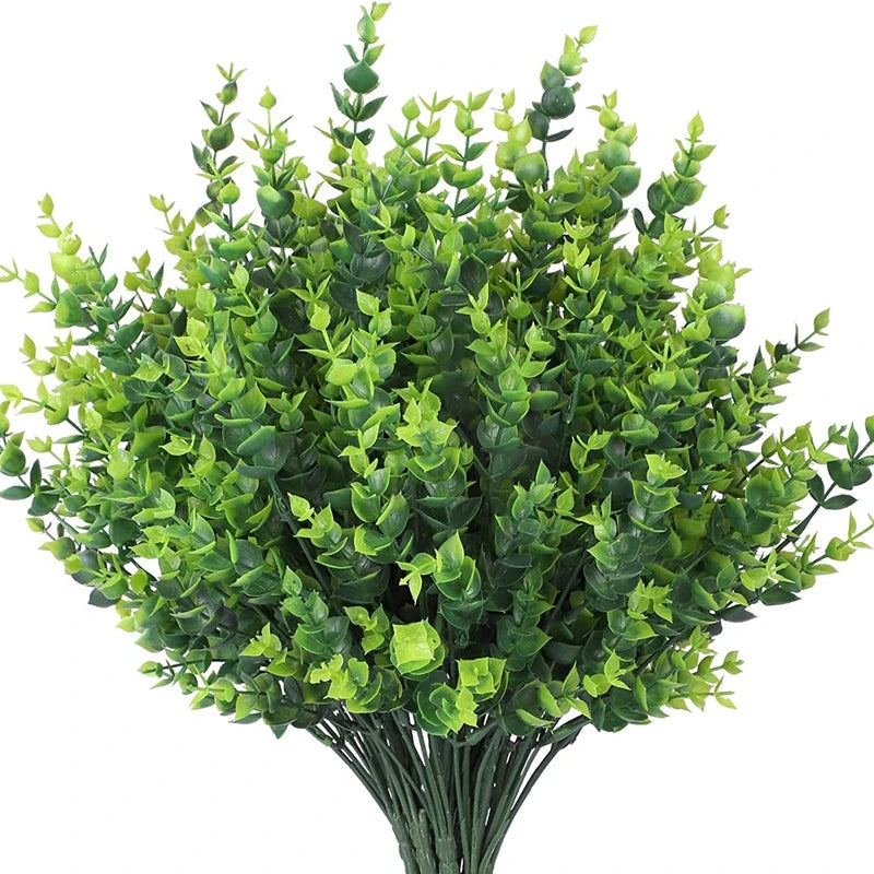 Artificial Eucalyptus Stems 2/4pcs | Faux Green Plant Décor