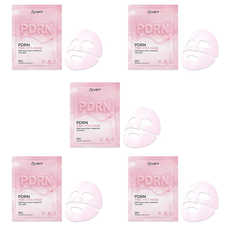 Pdrn Pink Vita Gel Mask Collagen Salmon Dna Lifting And Firming Mask Deeply Hydrate Nourish And Brighten Glow Skin 1/3/5pc Peaceful Pleasures Health and Wellness 5pcs