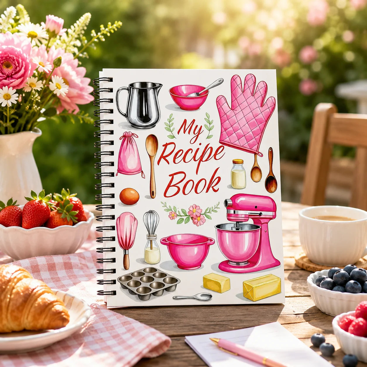 My Recipe Book Spiral Bound Baking Notebook A5 Kitchen Organizer