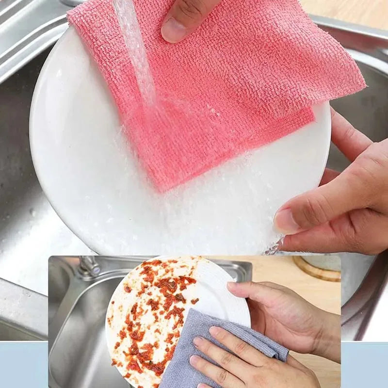 20-Pack Reusable Microfiber Cleaning Towel Roll – Kitchen Cloths