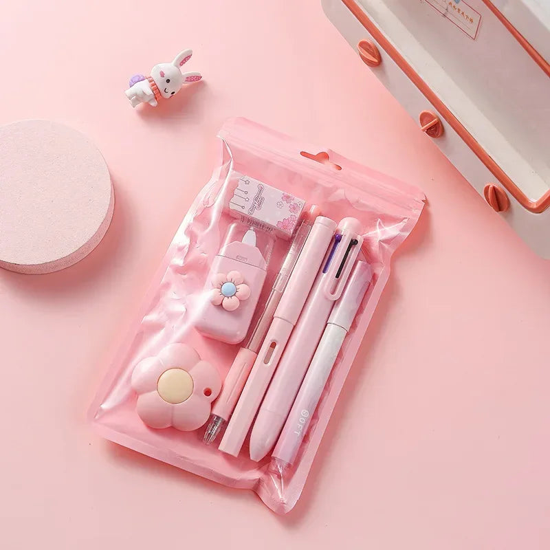 7-in-1 Kids Kawaii Stationery Set – Back to School Gift