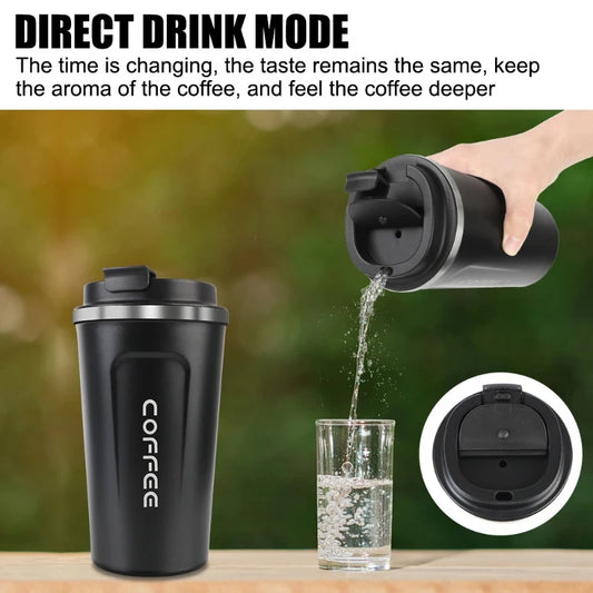 Stainless Steel Travel Thermos Mug 380/510ml – Leak-Proof Travel Thermos Mug Peaceful Pleasures Health and Wellness