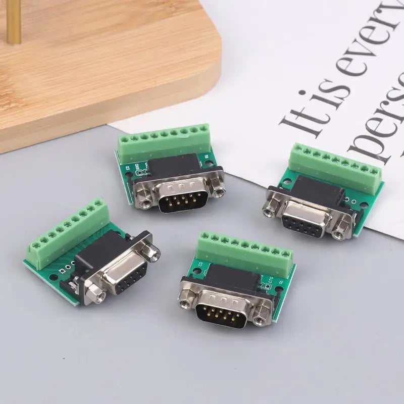 New 5Pcs DB9 Male Female Adapter Signals Terminal Module RS232 RS485 Serial To Terminal 9-Pin 9-Hole Connector Peaceful Pleasures Health and Wellness