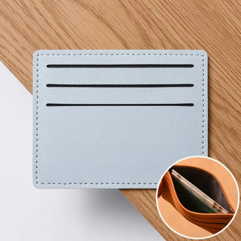 Minimalist Slim PU Card Holder – 6-Slot Pocket Wallet Case