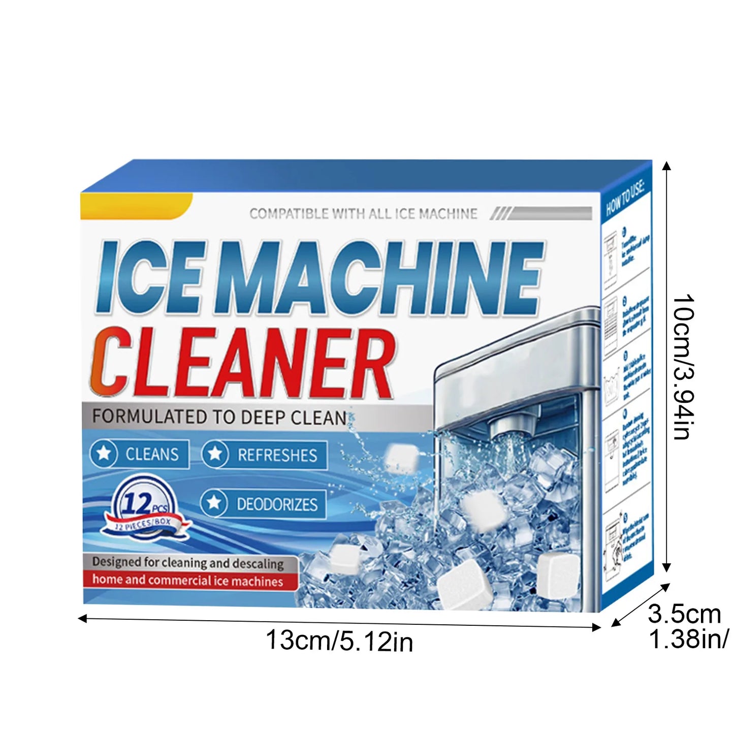 12-Pack Ice Maker Cleaner Descaler Tablets – All Machines