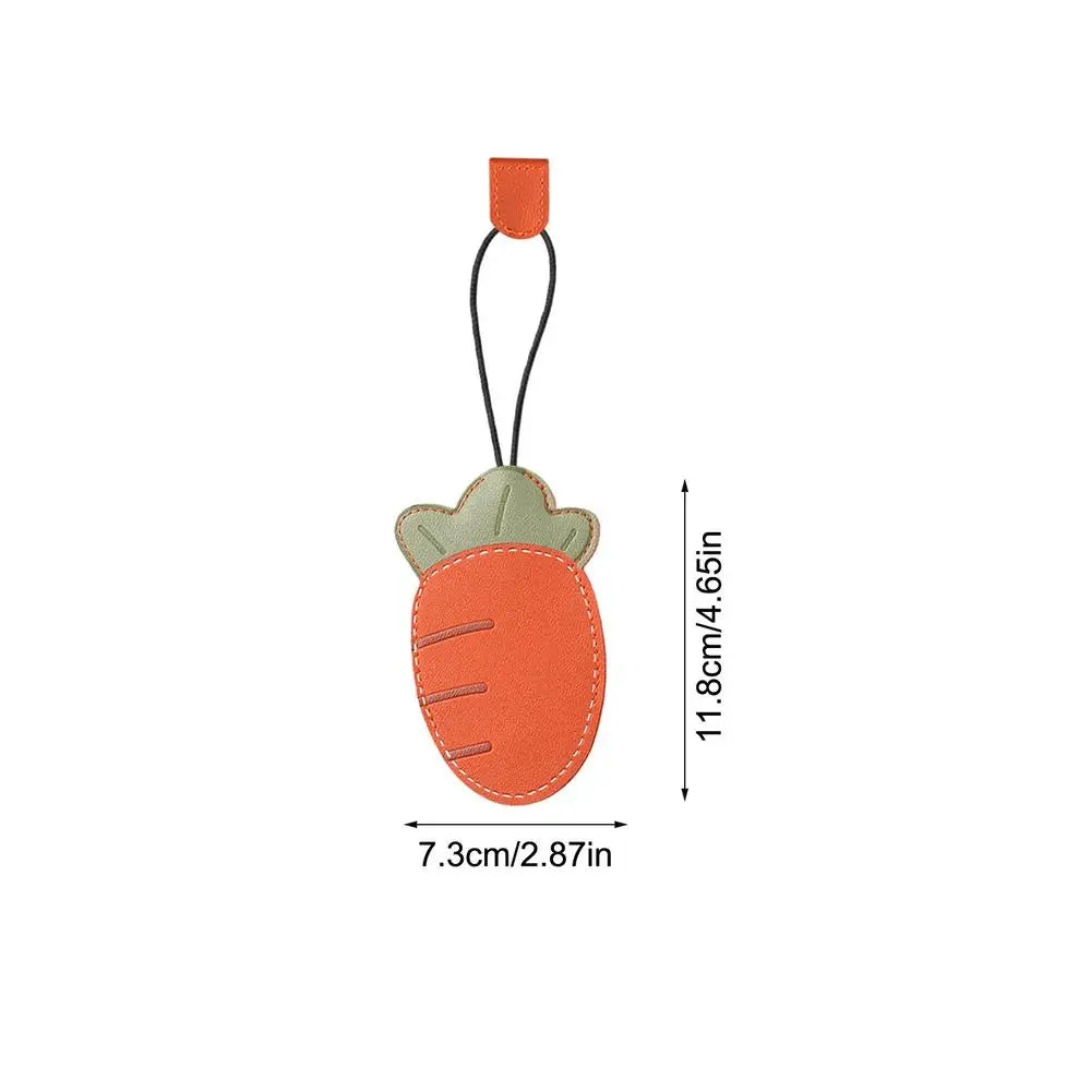 Carrot Key Fob Case – Cute PU Leather Car Key Protector Cover