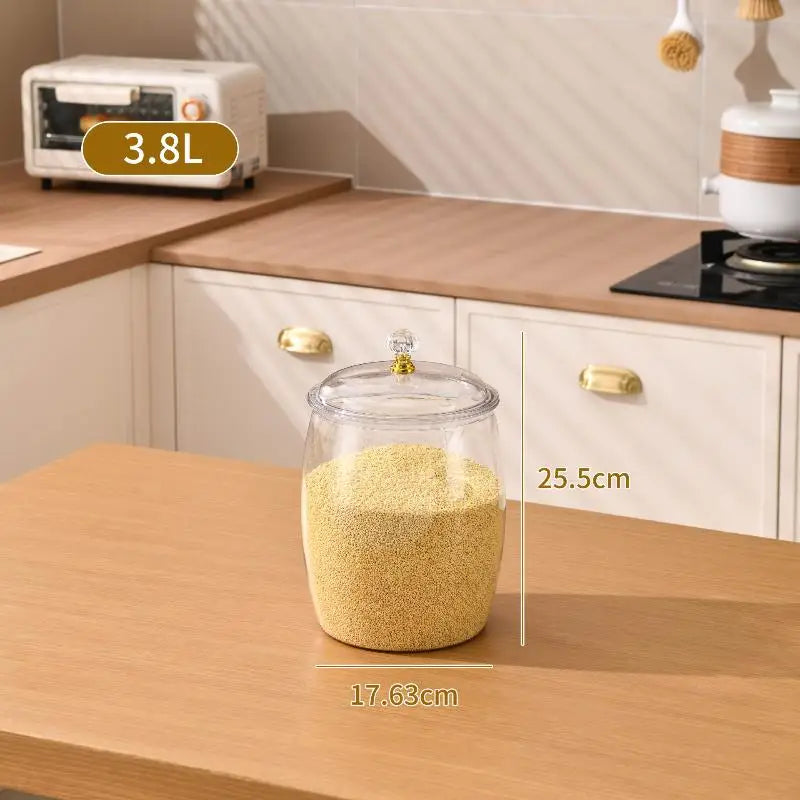 Transparent Sealed Storage Jar with Lid | Kitchen Organizer
