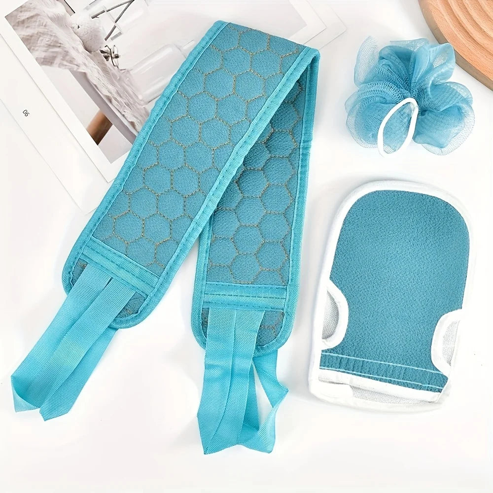 Korean Exfoliating Back Scrubber Belt | Body Wash Towel Strap