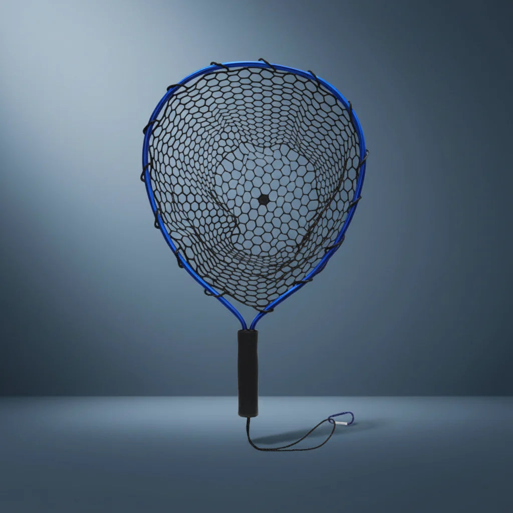 Aluminum Alloy Fishing Net With Silicone Mesh For Shrimp Raft Fishing Portable Foldable Design 37x31cm Peaceful Pleasures Health and Wellness