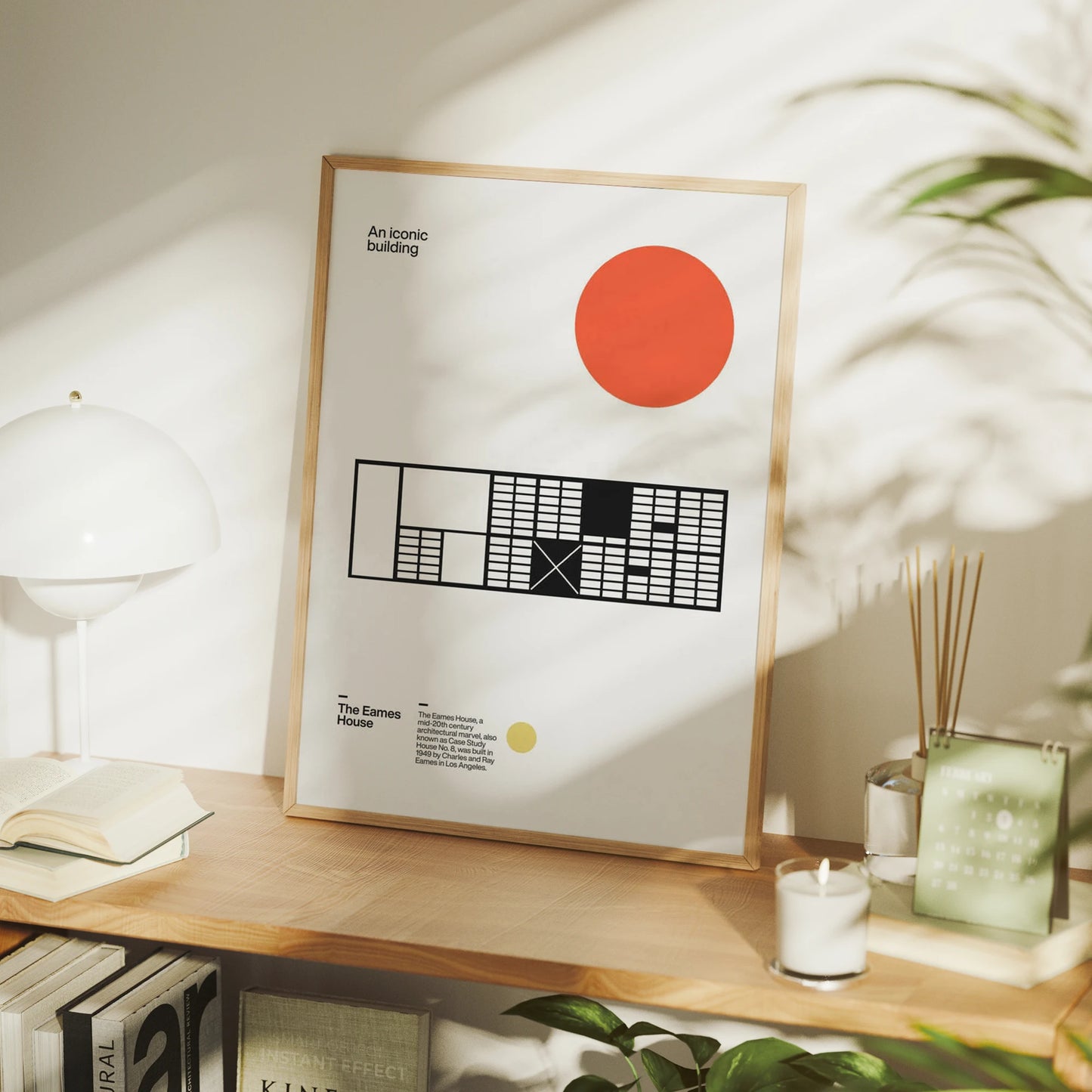Eames House Minimalist Canvas Wall Art Print Poster | Home Decor