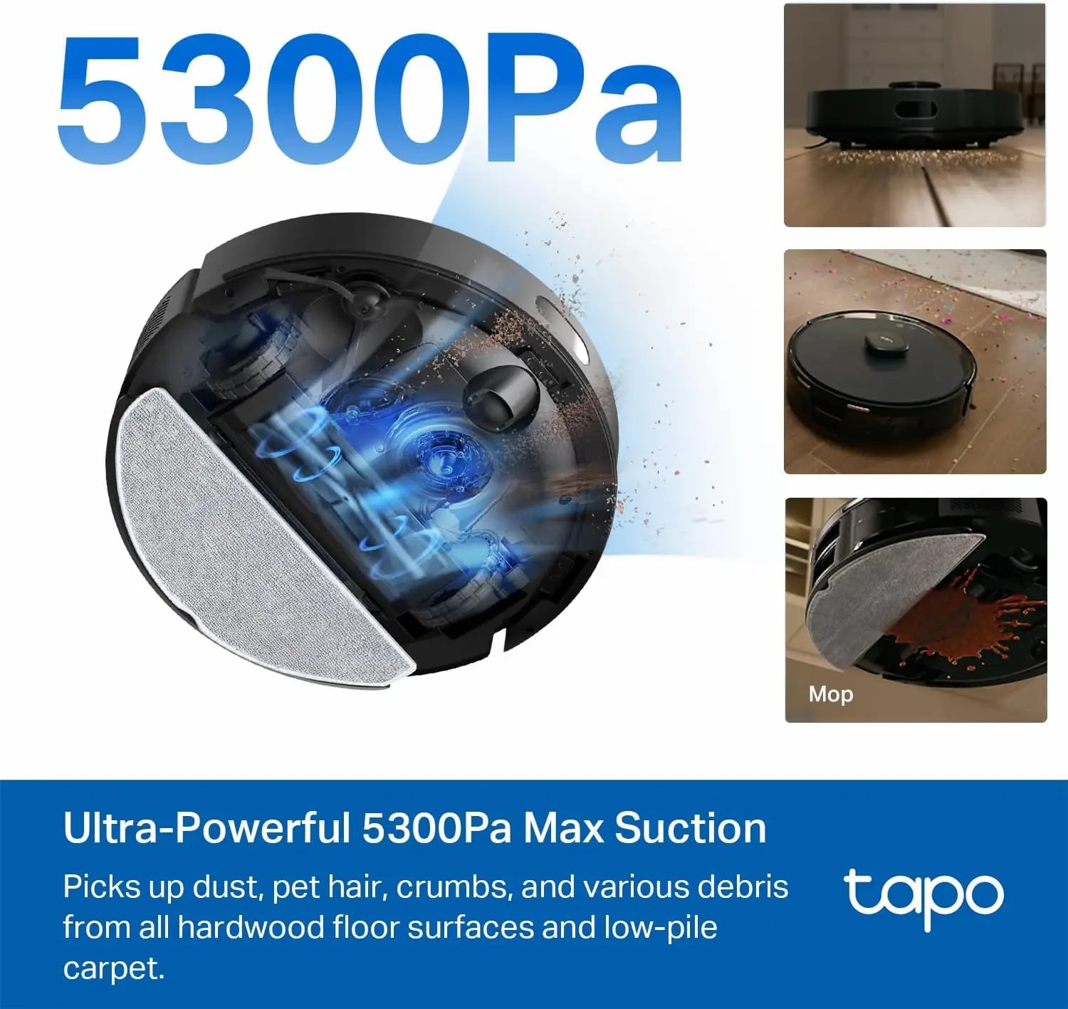 Smart Robot Vacuum & Mop – Self-Emptying, 5300Pa, Alexa & Google Peaceful Pleasures Health and Wellness