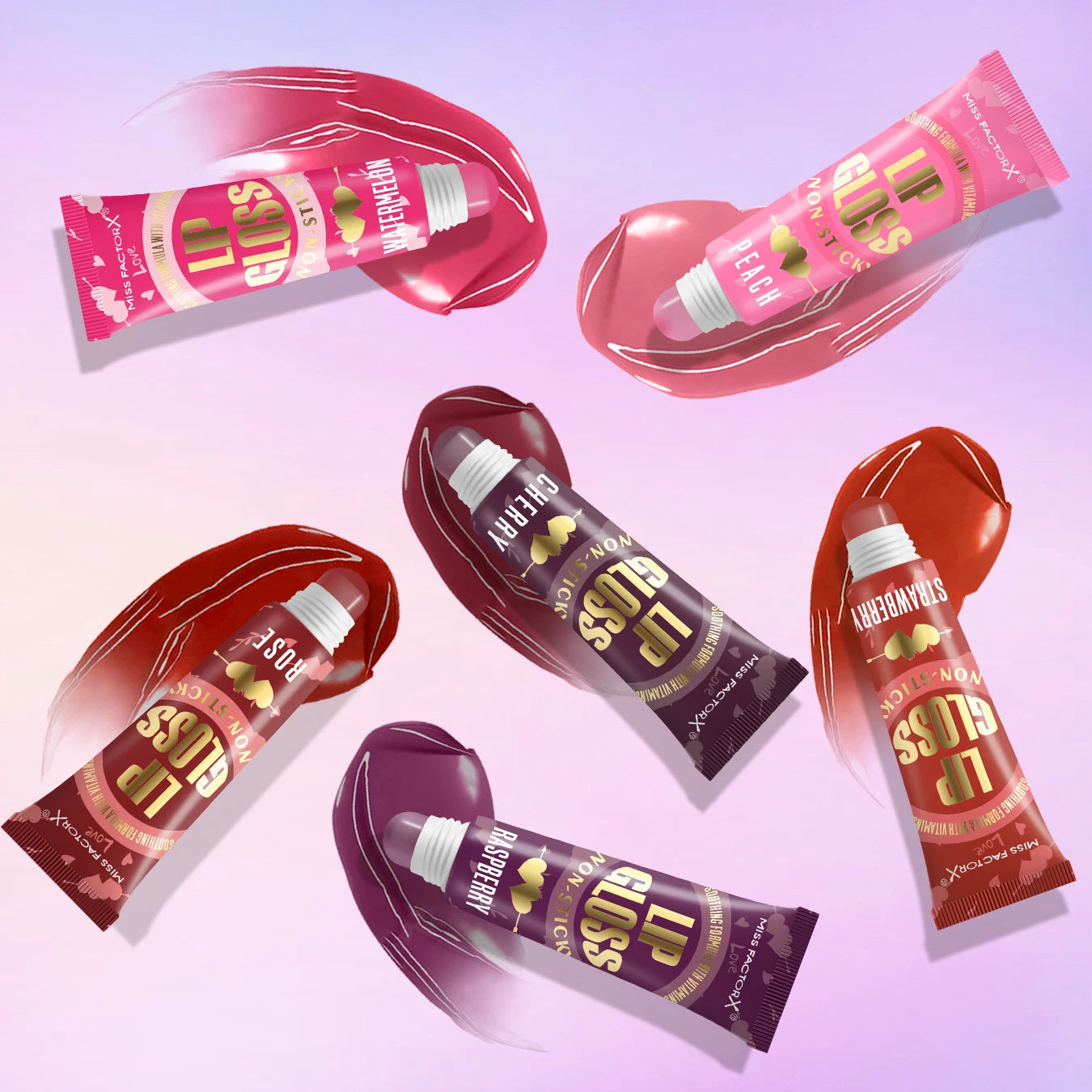 6-piece Moisturizing Lip Oil Set - Long lasting Gloss Effect, Portable Travel Kit, Thanksgiving and Christmas Gift Peaceful Pleasures Health and Wellness