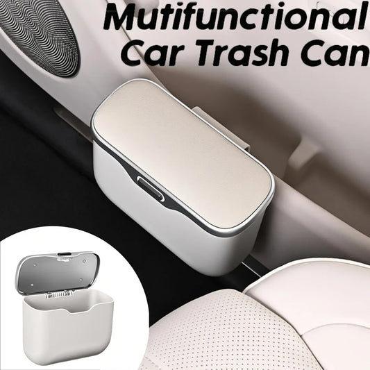 Car Trash Can with Lid – Hanging Auto Interior Waste Bin Car Trash Bin Oasis Select