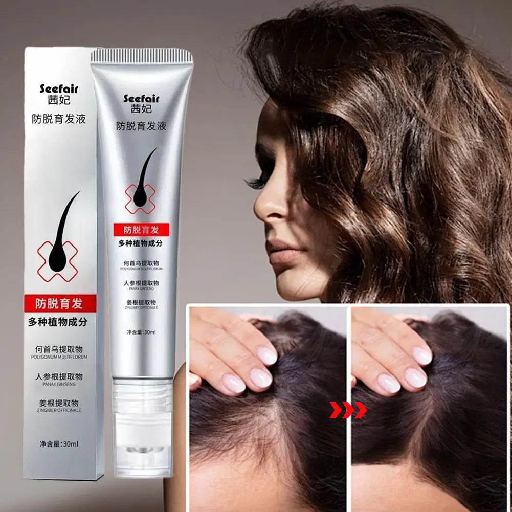 Hair Serum Nourishing Strengthening Hair Roots Scalp Treatment Essential Oil Repair Scalp Frizzy Thinning Damaged Hair Care Peaceful Pleasures Health and Wellness