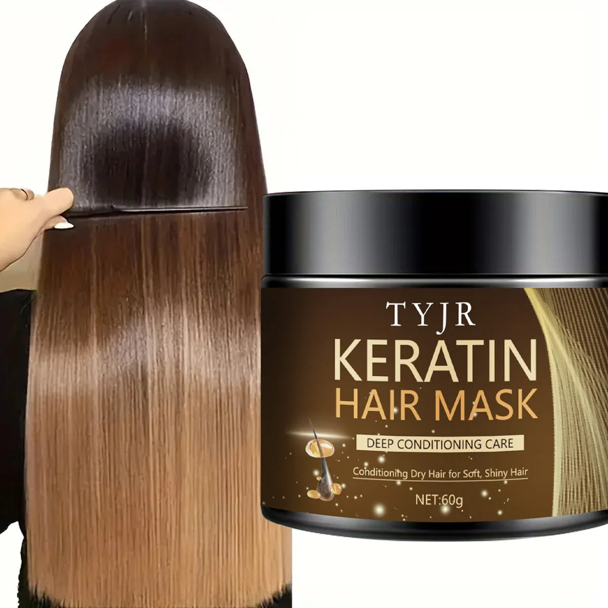 Keratin Hair Mask Deep Repair Treatment – All Hair Types 60g