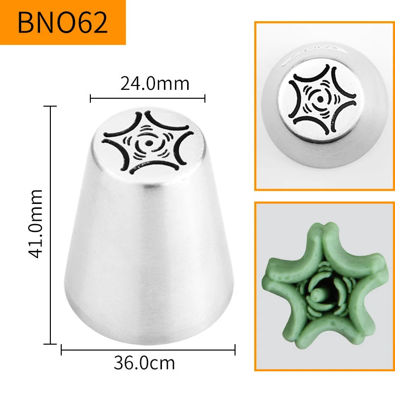 Russian Piping Nozzle Tips – Cake & Cupcake Decorating Set Cake Decorating Tips Peaceful Pleasures Health and Wellness style 7